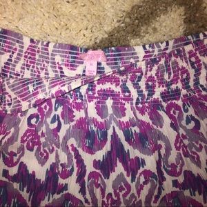 Lilly Pulitzer Skirts - NWOT Lilly Pulitzer Purple Print Mini Skirt w/Poms Lilly Pulitzer Skirts - NWOT Lilly Pulitzer Purple Print Mini Skirt w/Poms